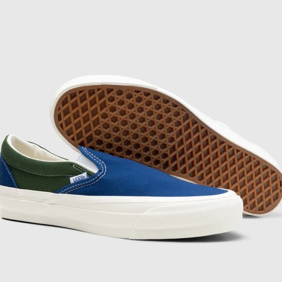 COPY - Vans Slip-On Reissue 98 SP LX BMX Blue Green VN000CSEY7G Mens 10 Skate S… - Picture 10 of 14